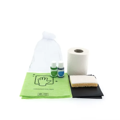 Kit de limpieza con estropajo viscosa