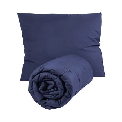 Oberbett/Kissen Paket Microfaser - Blau